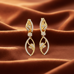 Marquise Diamond Floral Cascade Blooming Drop Elongated Dramatic