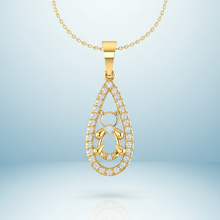 Load image into Gallery viewer, Everyday Elegance Diamond Teardrop Figure Pendant