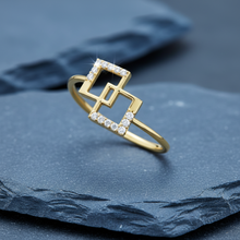 Load image into Gallery viewer, Twin Square Diamond Stacked Fancy