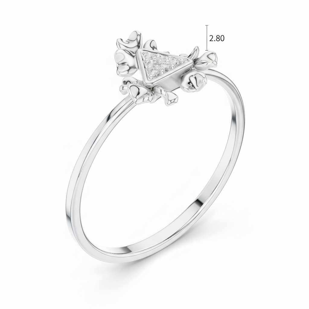 Triangle Cluster Flower Diamond
