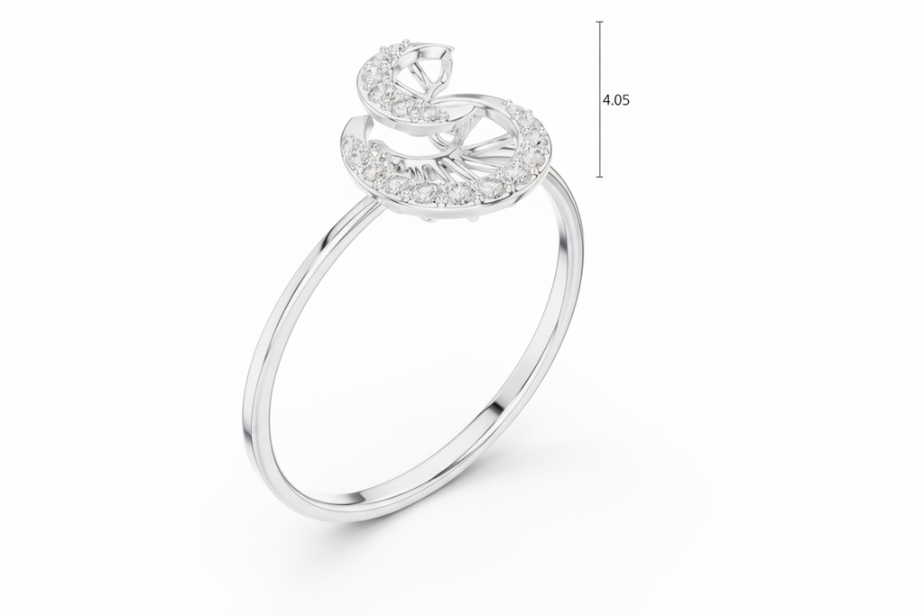 Curved Architectural Loop Diamond Glow