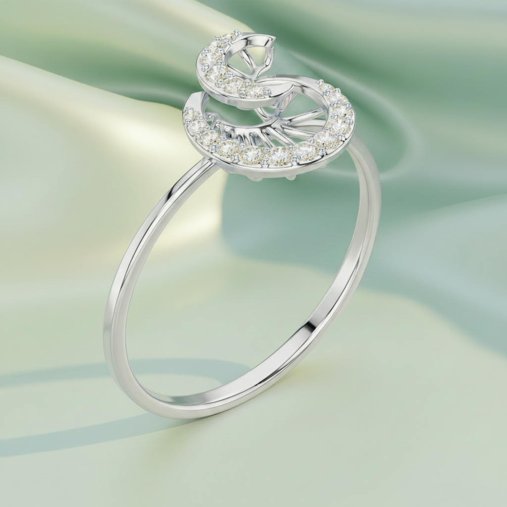 Curved Architectural Loop Diamond Glow