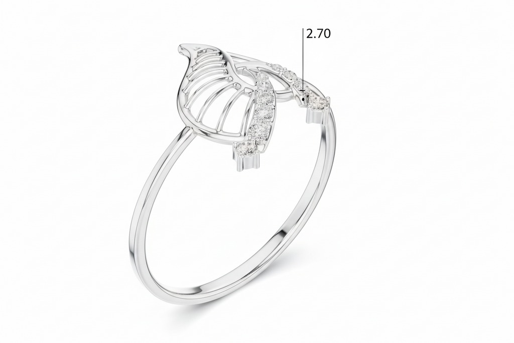 Sculpted Petal Diamond Accent