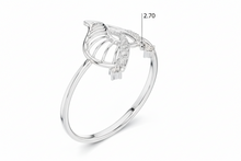 Load image into Gallery viewer, Sculpted Petal Diamond Accent