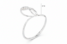 Load image into Gallery viewer, Ribbon Formed Heart Diamond Accent