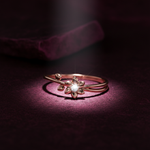 Load image into Gallery viewer, Organic Duo Leaf &amp; Bloom Solitaire Diamond