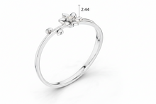 Load image into Gallery viewer, Organic Duo Leaf &amp; Bloom Solitaire Diamond
