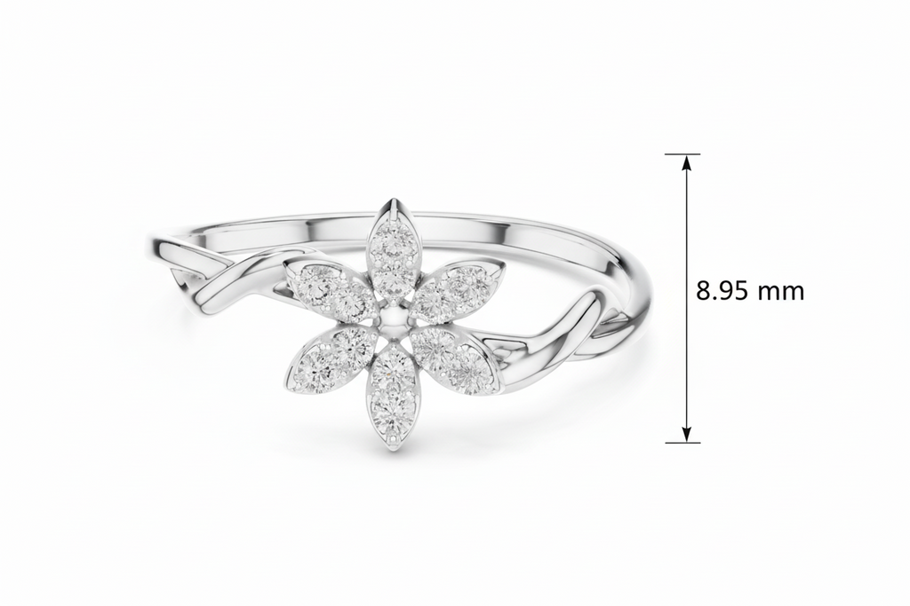 Opulent Bloom Full Floral Diamond Cluster