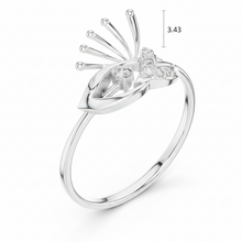 Load image into Gallery viewer, Swirling Ornate Petal Spiral Floral Diamond