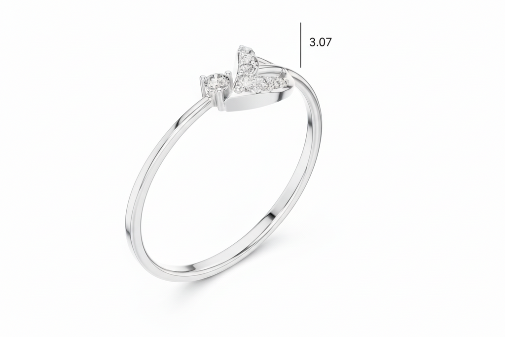 Curved Open Frame Arched Circle Diamond