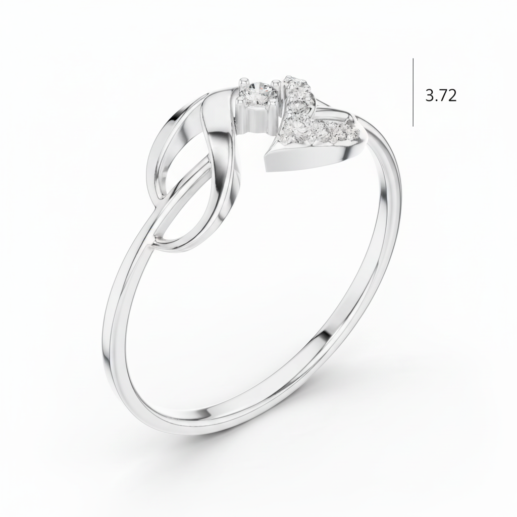 Spiral Twisting Infinity Flowing Swirl Diamond