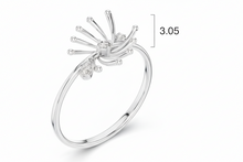 Load image into Gallery viewer, Feminine Floral Diamond Silhouette Serenity Wave