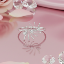 Load image into Gallery viewer, Feminine Floral Diamond Silhouette Serenity Wave