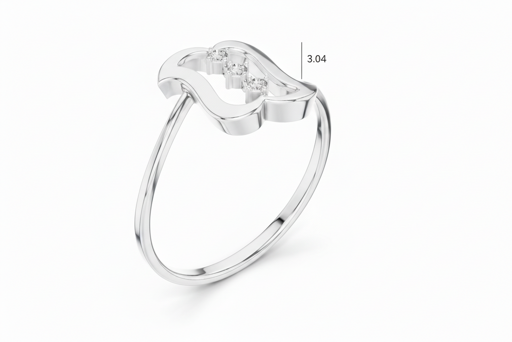 Geometric Shield Diamond Accent