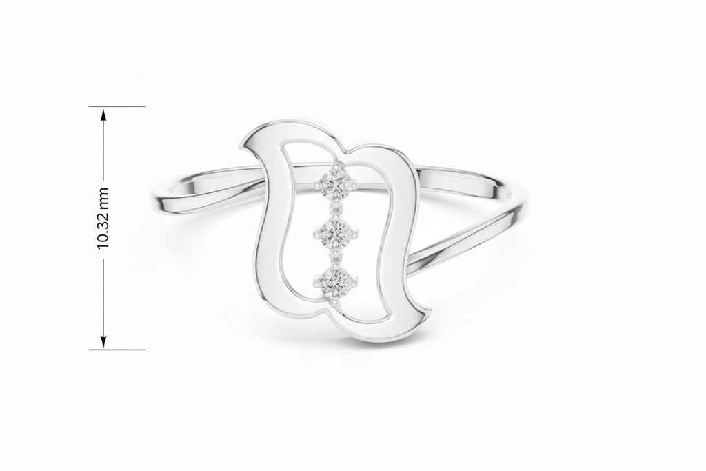 Geometric Shield Diamond Accent