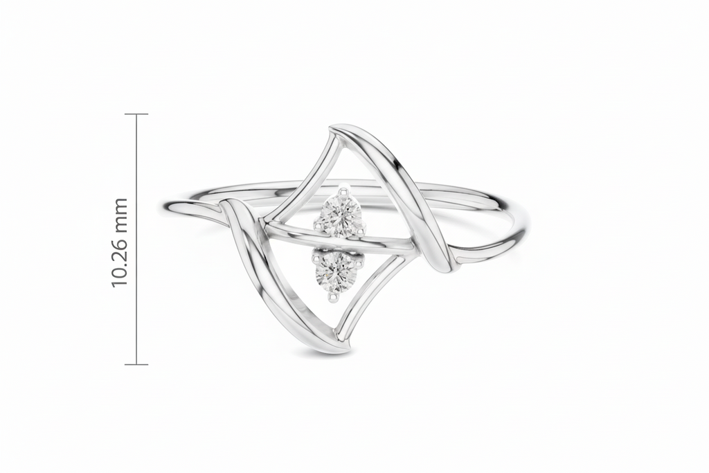 Three Angular Trio Diamond Accent