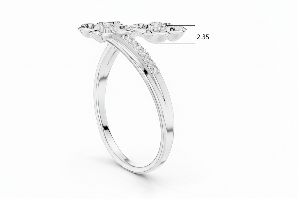Double Flower Side-by-Side Coupled Blossom Diamond
