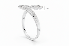 Load image into Gallery viewer, Double Flower Side-by-Side Coupled Blossom Diamond