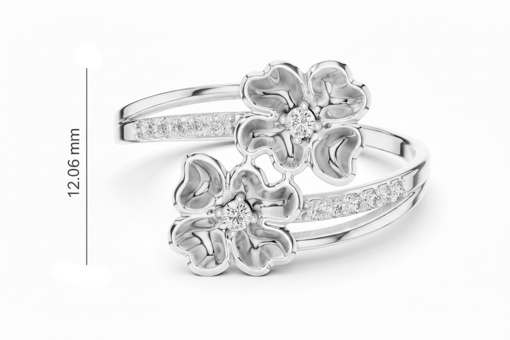 Double Flower Side-by-Side Coupled Blossom Diamond