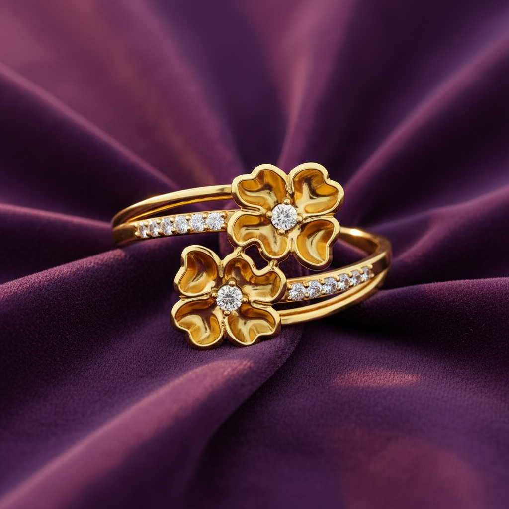 Double Flower Side-by-Side Coupled Blossom Diamond