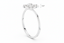 Load image into Gallery viewer, Modernist Crest Line Shield Diamond Accent