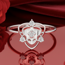 Load image into Gallery viewer, Modernist Crest Line Shield Diamond Accent