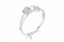 Load image into Gallery viewer, Mixed Square &amp; Circle Duo Diamond Accent
