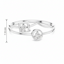 Load image into Gallery viewer, Mixed Square &amp; Circle Duo Diamond Accent
