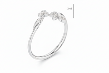 Load image into Gallery viewer, Nature Inspired Leaf Silhouette Diamond Sparkle