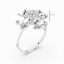 Load image into Gallery viewer, Clustered Four Flower Diamond Accent