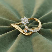 Load image into Gallery viewer, Stellar Crescent Halo Diamond Sparkle