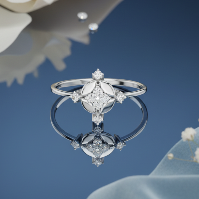 Solar Disc Radiant Sun Face Diamond