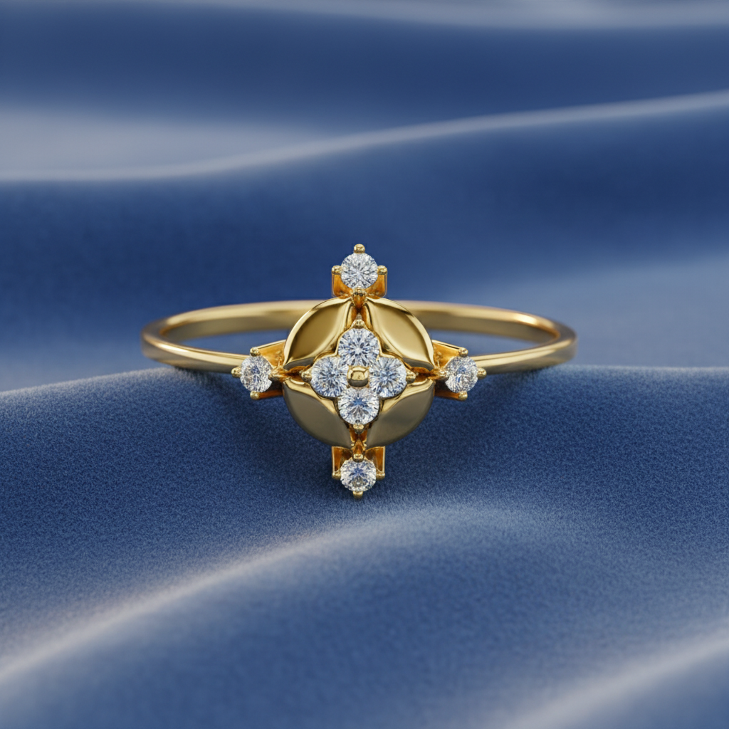 Solar Disc Radiant Sun Face Diamond