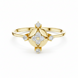 Solar Disc Radiant Sun Face Diamond