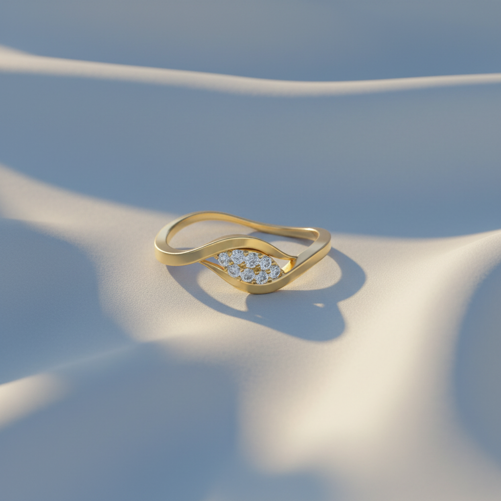 Ornate Flourish Expressive Scroll Diamond