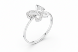 Elegant Open-Work Butterfly Diamond