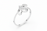 Romantic Diamond Heart Delicate Open Frame