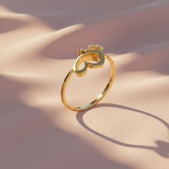 Romantic Diamond Heart Delicate Open Frame