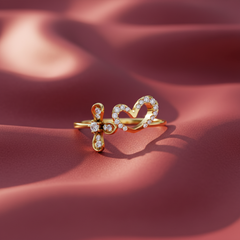 Dainty Heart and Flower Diamond