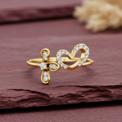 Dainty Heart and Flower Diamond