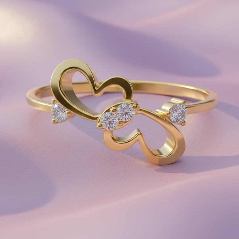 Modern Openwork Twin Heart