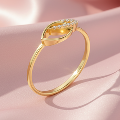 Nature Inspired Diamond Crossover Interlaced Leaf