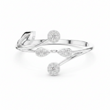 Botanical Diamond Multi-Leaf Sculpted Garden Elegance