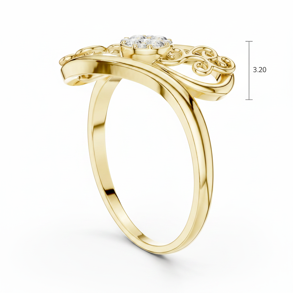 Vintage Filigree Wave