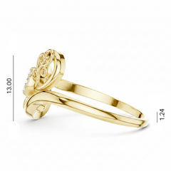 Vintage Filigree Wave Nine Stone Diamond