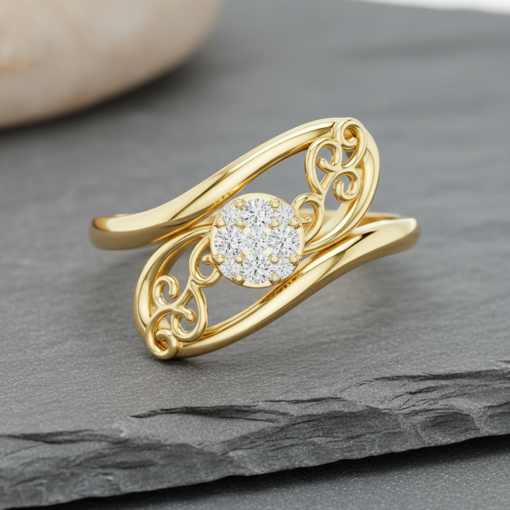 Vintage Filigree Wave