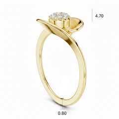 Curved Petal Bypass Seven Stone Diamond Curve
