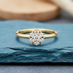 Classic Lotus Silhouette Seven Stone Diamond