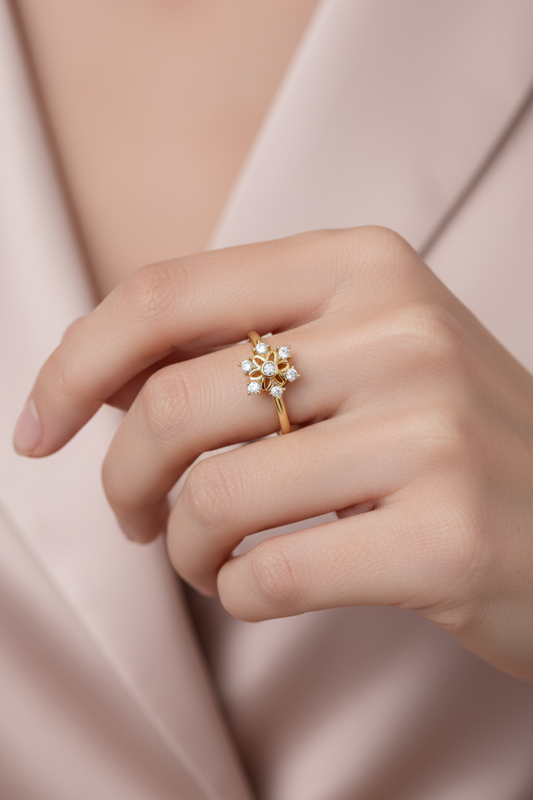 Snowflake Cluster Seven Stone Diamond