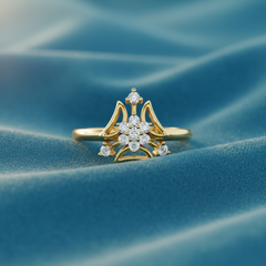 Triple Geometric Trio Facet Natural Diamond